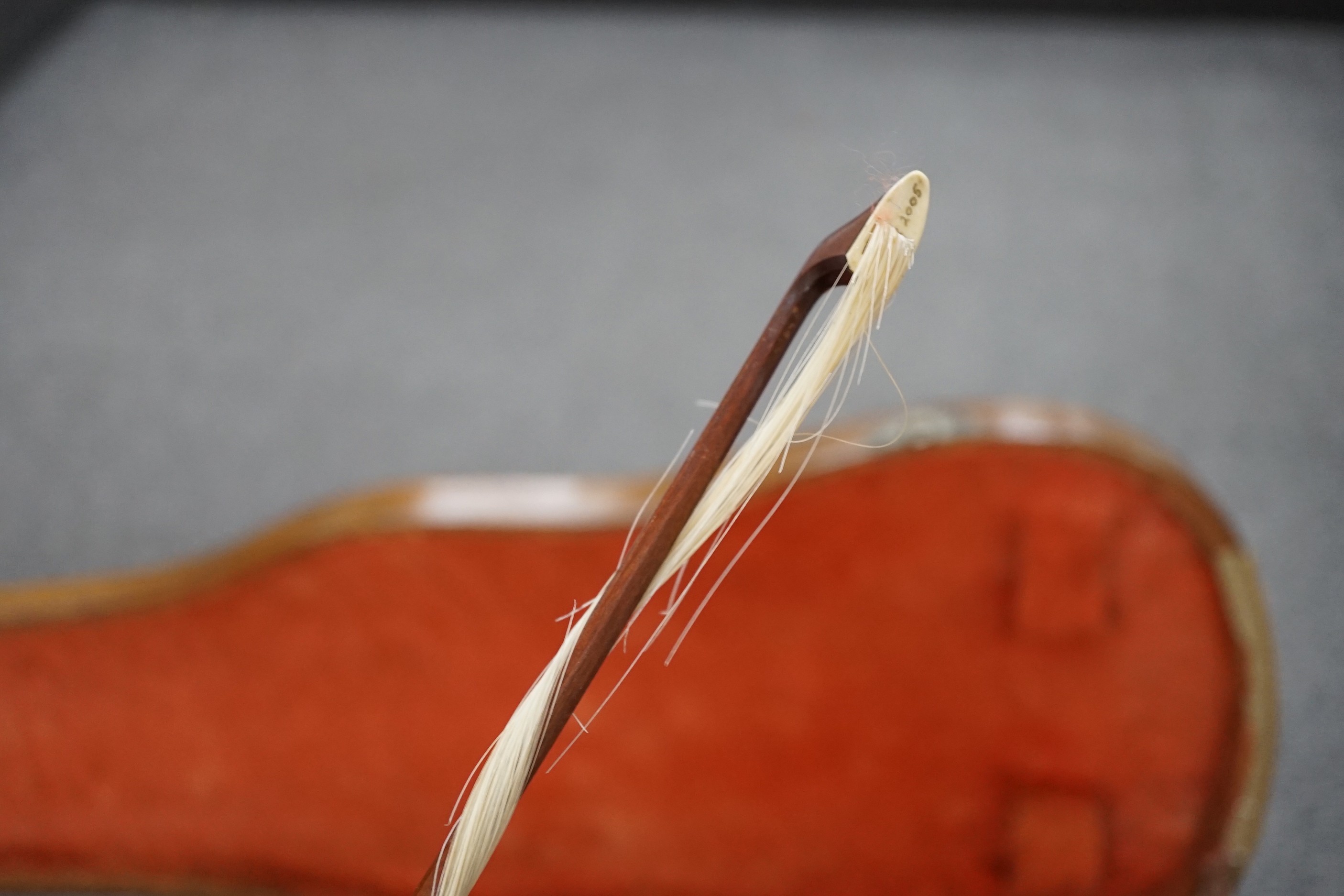 A 19th century violin with silver mounted bow and case, back measures 36cm CITES Submission reference JX7RJU7S